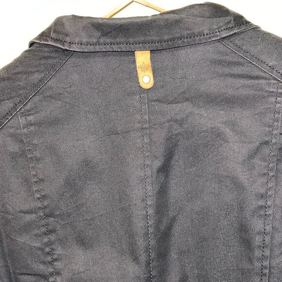 Mackage Estella Black Belted Contrast Zip Trench Coat Sz XS HOST PICK - Picture 8 of 9